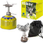 Lightest tourist stove for gas-cartridges (valve or thread) HYKER 70gram 2.4kW