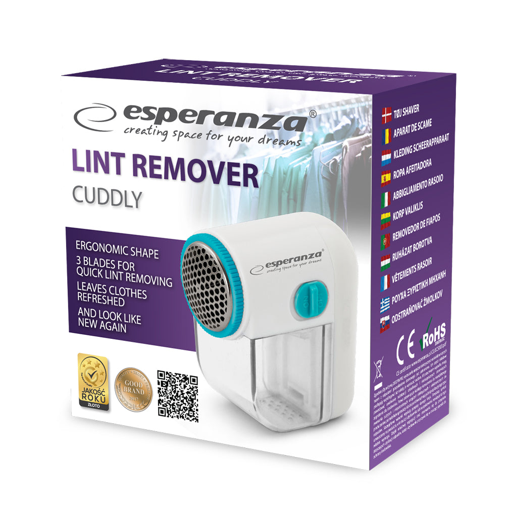 Esperanza Shavers and – ECS003T Esperanza Cuddly White and Turquoise Lint Remover – image 7