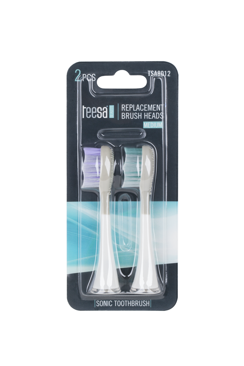 Teesa TEESA SONIC Toothbrush Heads, Blister Pack, Medium – image 3