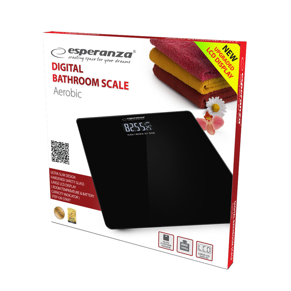 Esperanza Bathroom Scales – EBS002K Esperanza Digital Aerobic Bathroom Scale, Black – image 6