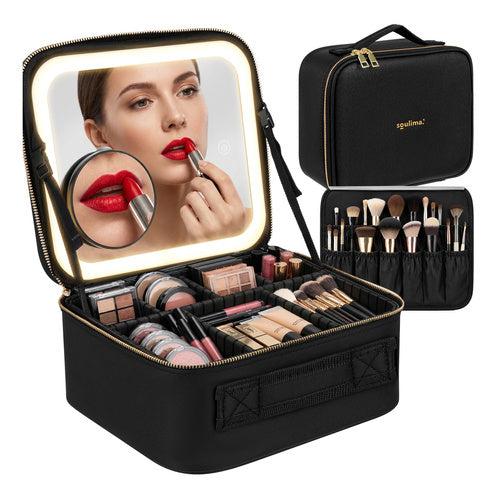 SOULIMA The remaining – Soulima 27236 Cosmetic Case with LED Mirror