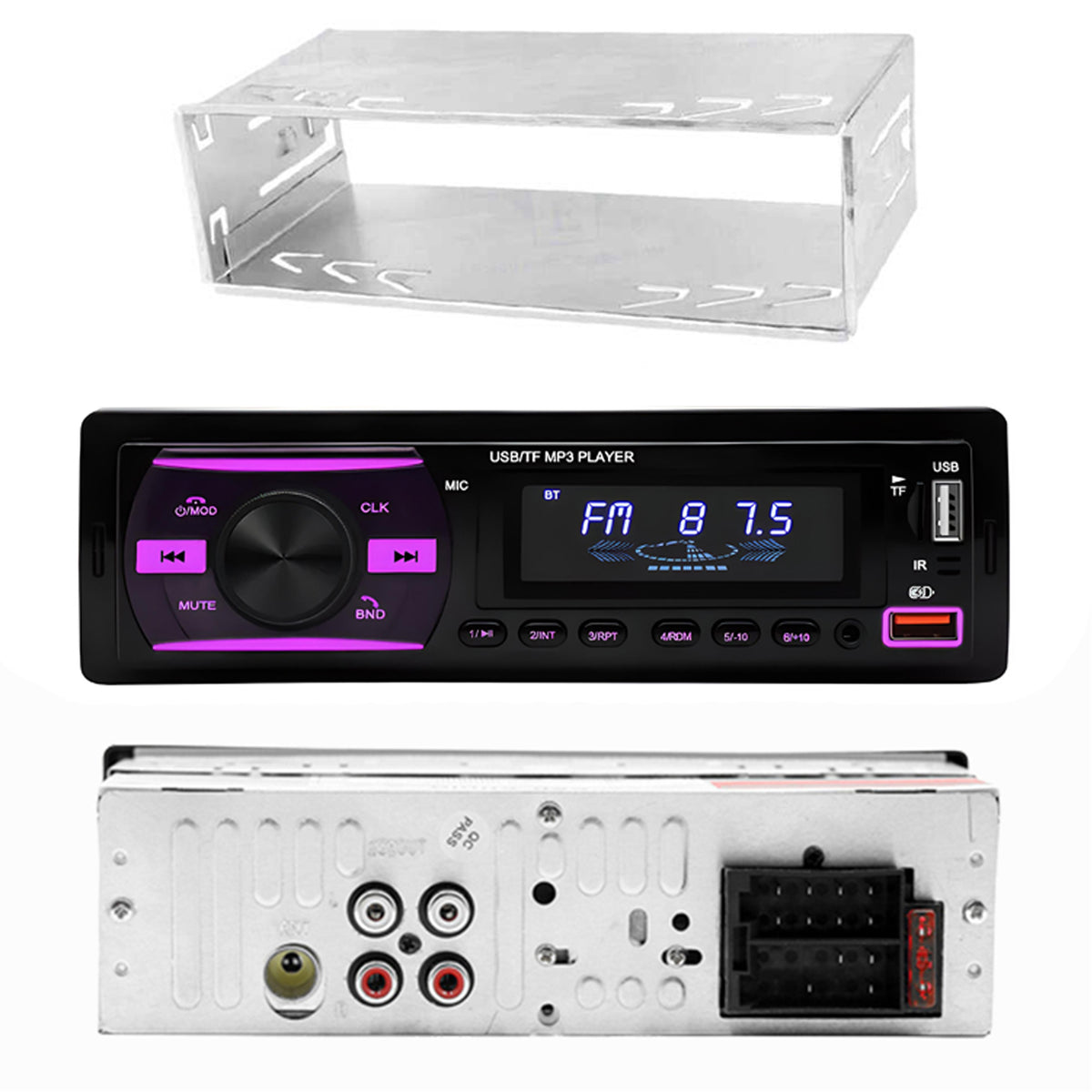 RTO Car Radio with Bluetooth, USB, MP3, and Aux In—Various Colors – image 2