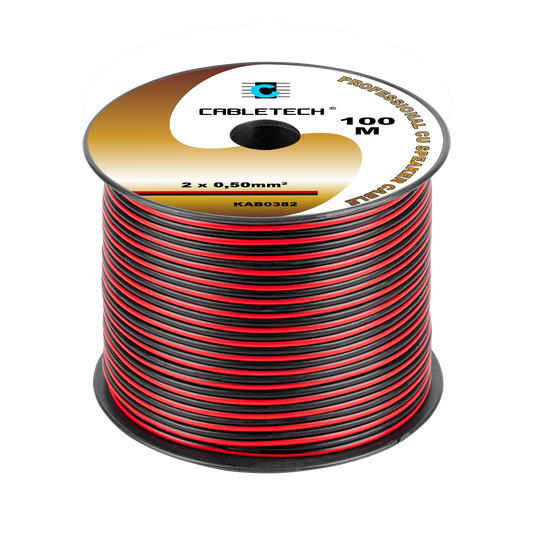 Cabletech Speaker Cables – 0.5 mm black-and-red speaker cable