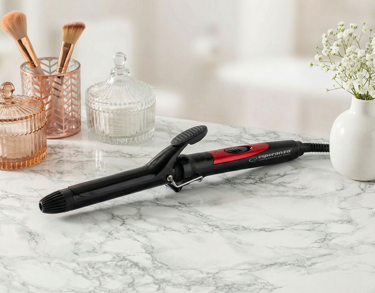Esperanza Curling irons, brushes – EBL004 Esperanza 19mm Hair Curler, Scarlet – image 3
