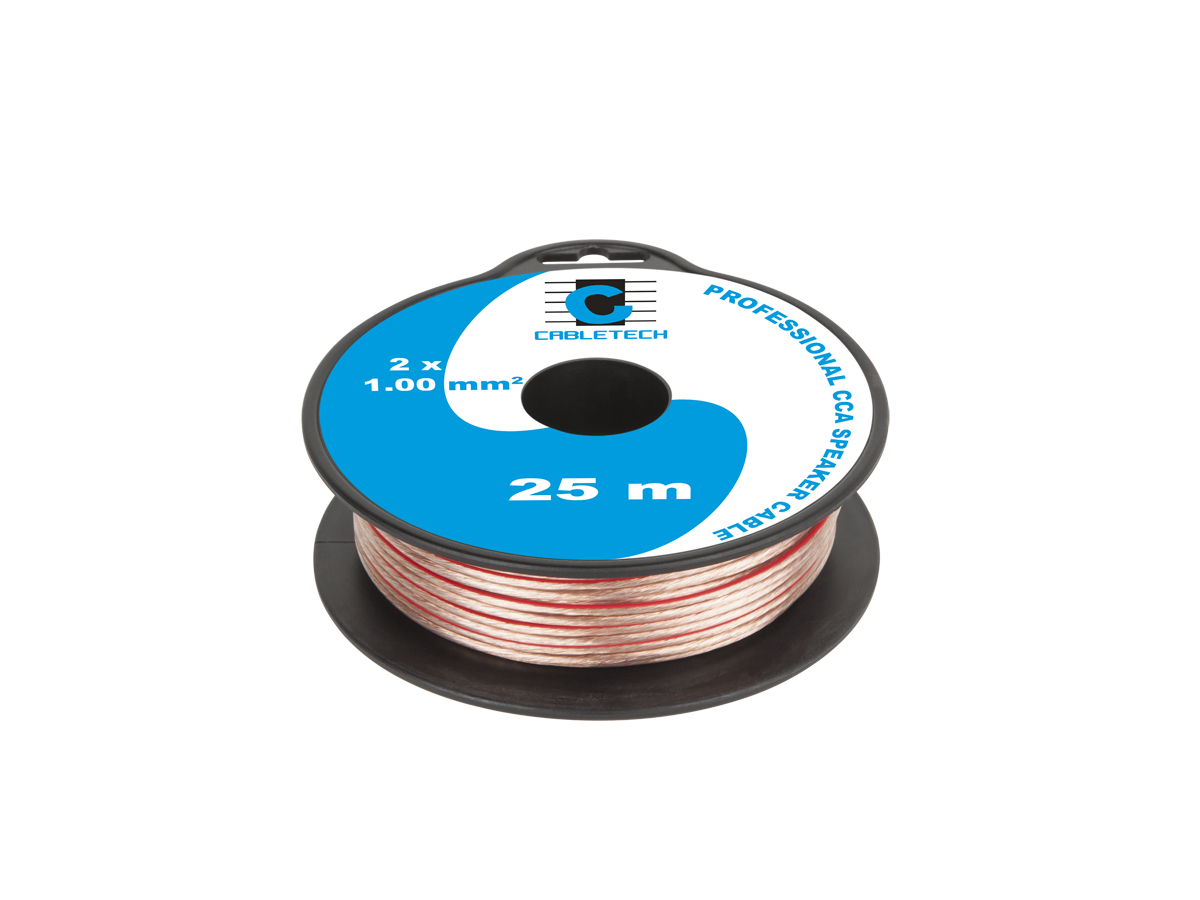 Cabletech Speaker Cables – CCA Speaker Cable, 1.0 mm, 25 m