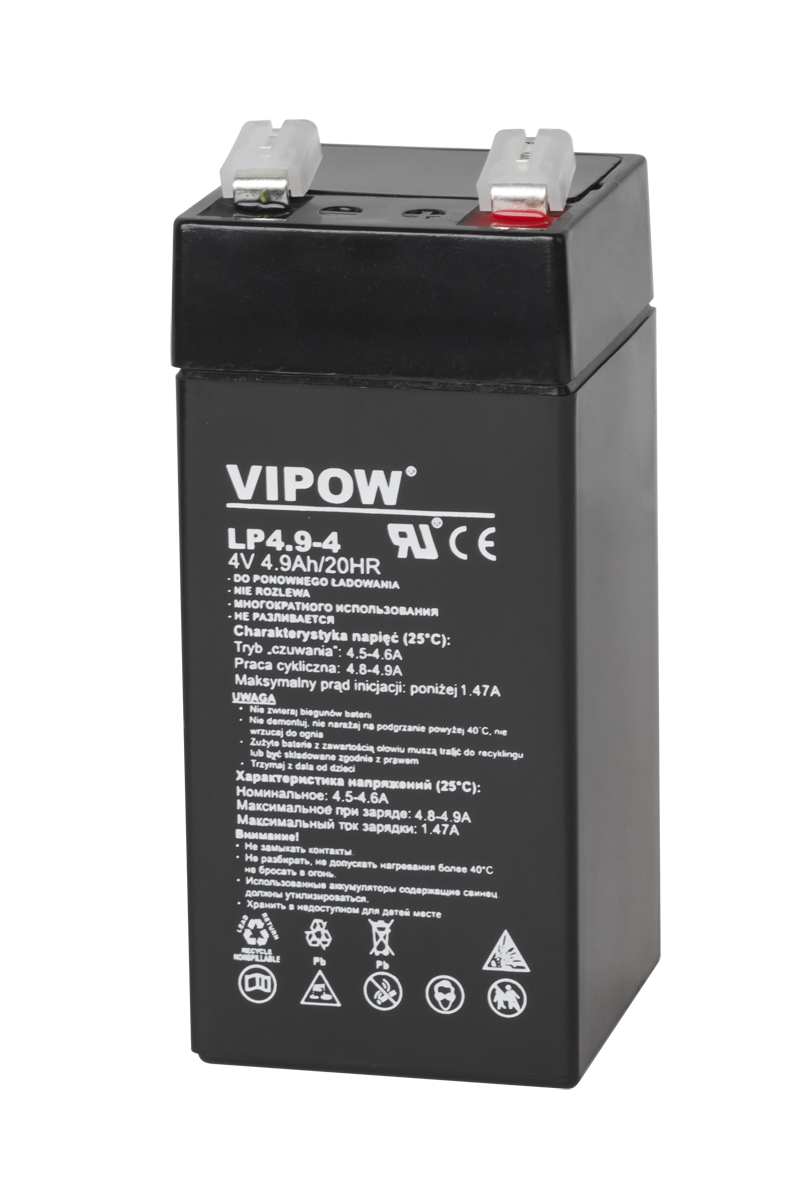 Vipow Gel batteries – VIPOW 4V 4.9Ah Gel Battery