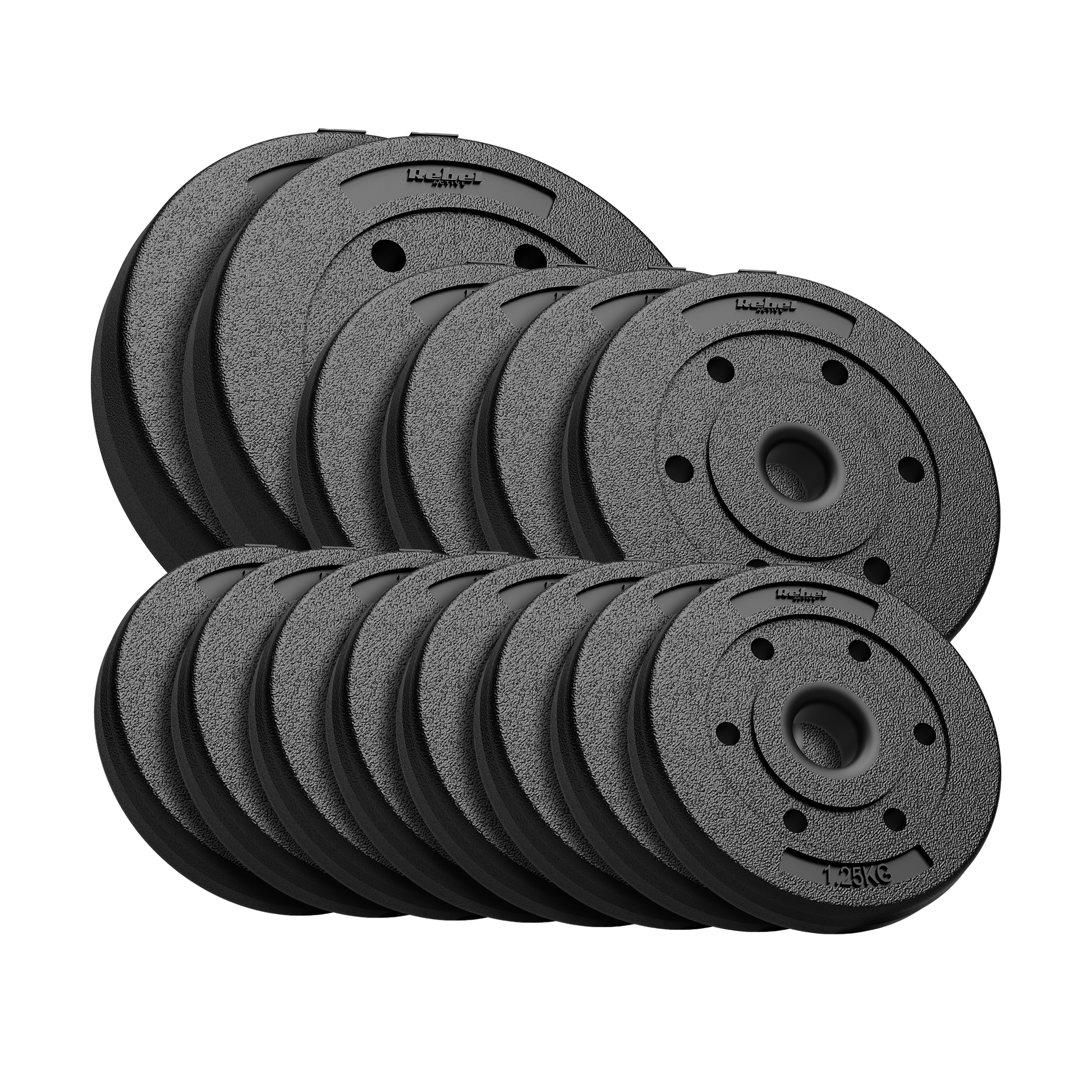 Rebel Bituminous load set 30kg (8x1.25kg + 4x2.5kg + 2x5kg), hole 31mm, REBEL ACTIVE