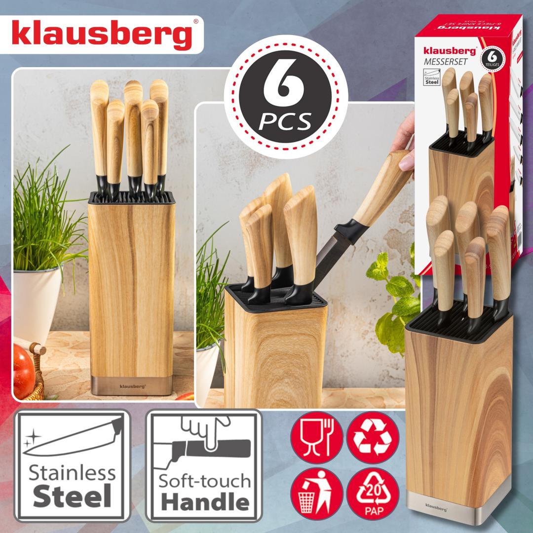 Klausberg Kitchen Knife Set, 5 Knives in a Block, Klausberg KB-9035 – image 4