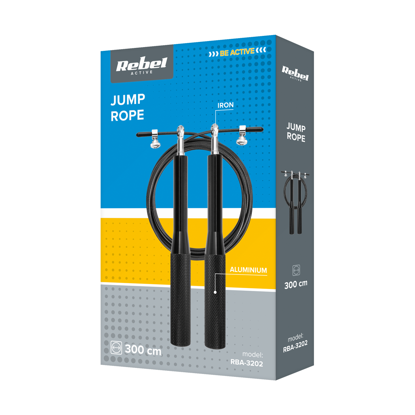 Rebel Aluminum Boxing Jump Rope with Metal Bearing, 300 cm, Adjustable, REBEL ACTIVE – image 4