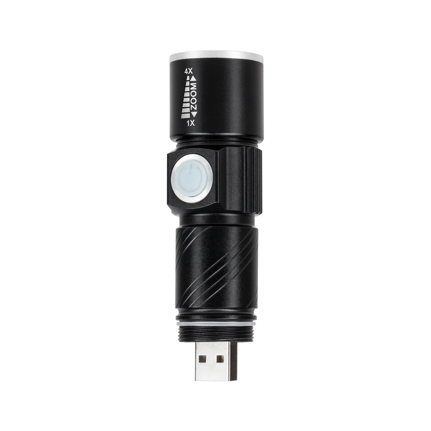 Rebel Flashlights, hand lamps – 3W Rebel aluminum flashlight (ZOOM, USB plug) – image 2