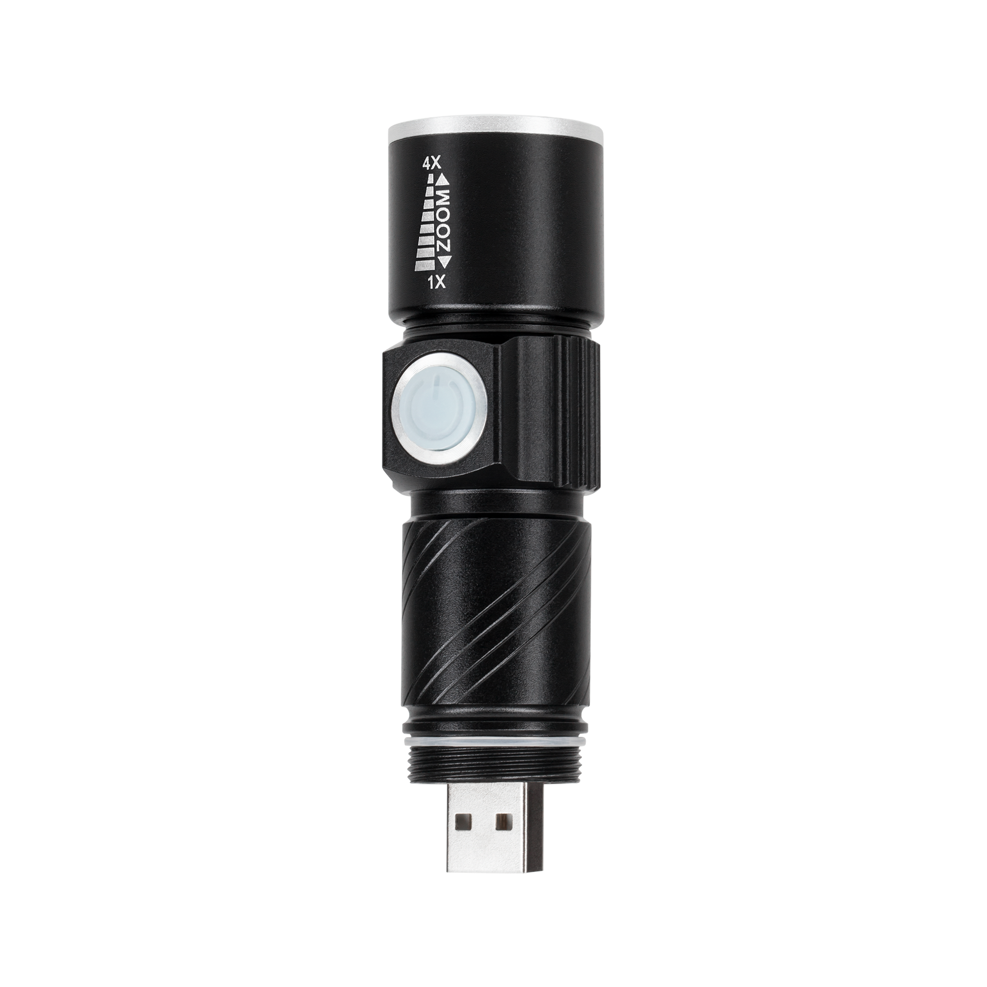 Rebel Flashlights, hand lamps – 3W Rebel aluminum flashlight (ZOOM, USB plug) – image 2