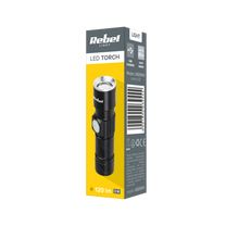 Rebel Flashlights, hand lamps – 3W Rebel aluminum flashlight (ZOOM, USB plug) – image 3