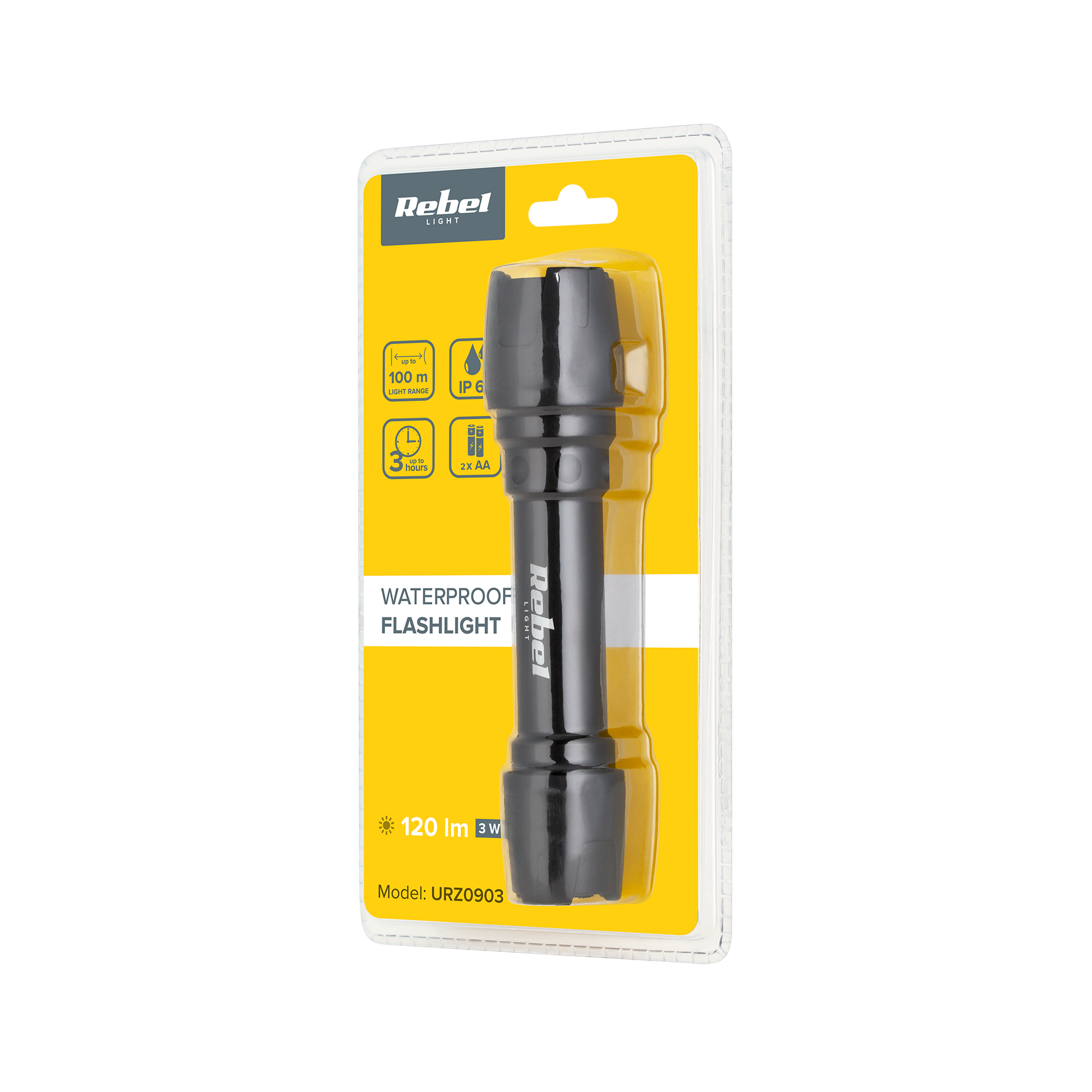 Rebel Flashlights, hand lamps, headlamps, tourist – Rain and impact resistant flashlight – image 4