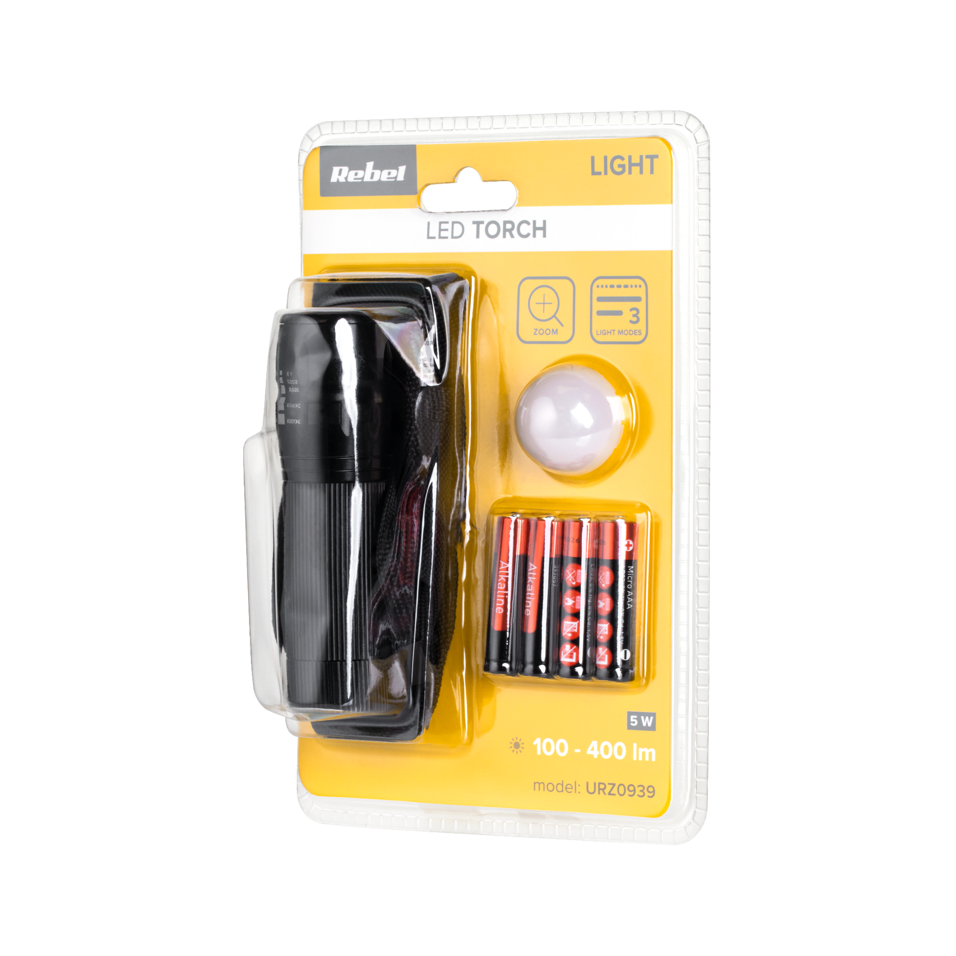Rebel Flashlights, hand – Rebel 5W Handheld Flashlight (zoom) in a case – image 5