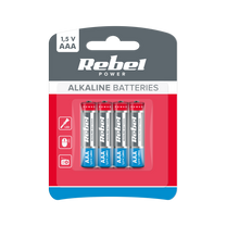 Rebel Alkaline, coin-cell, and – REBEL LR03 Alkaline Batteries, 4 per pack.
