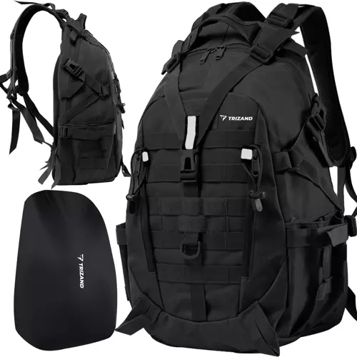 TRIZAND Suitcases, backpacks and travel bags – Trizand 20534 Black Military/Hiking Backpack