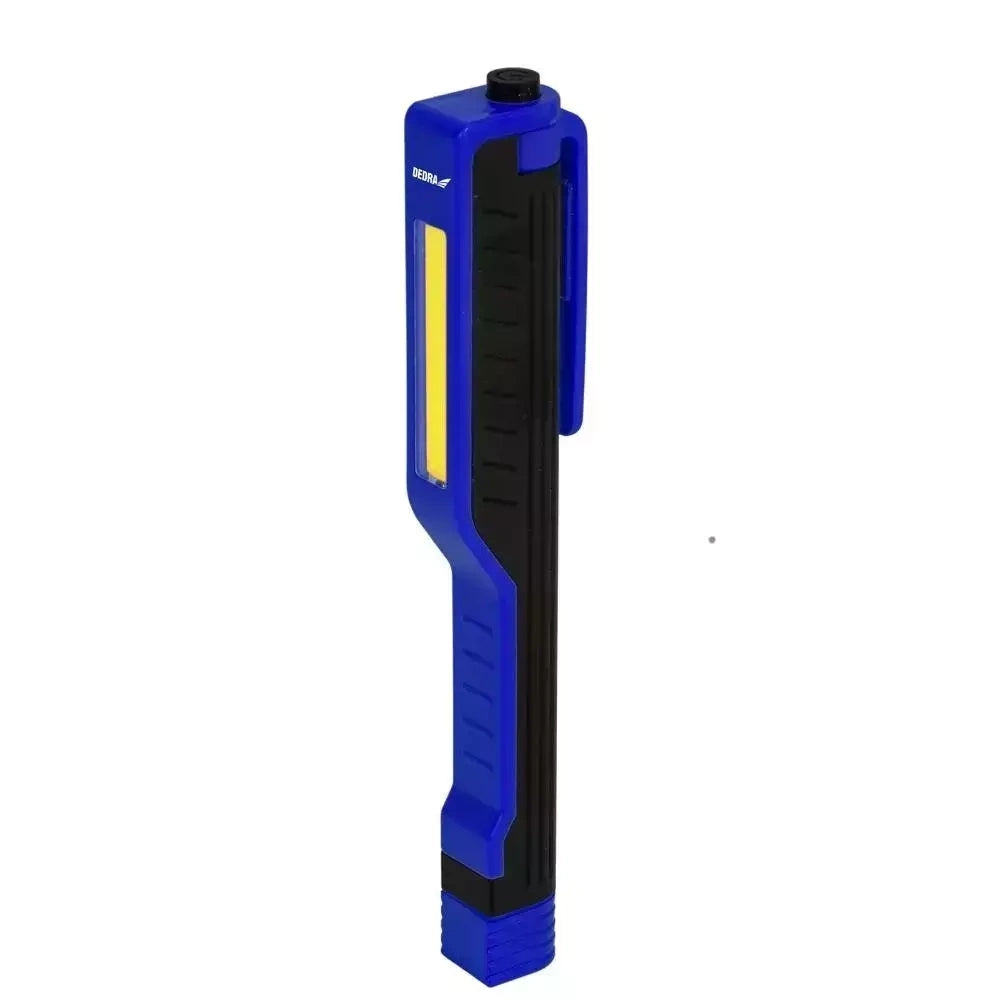 Dedra Flashlights, hand lamps – 3W COB LED Flashlight, Pen-Style, with Batteries