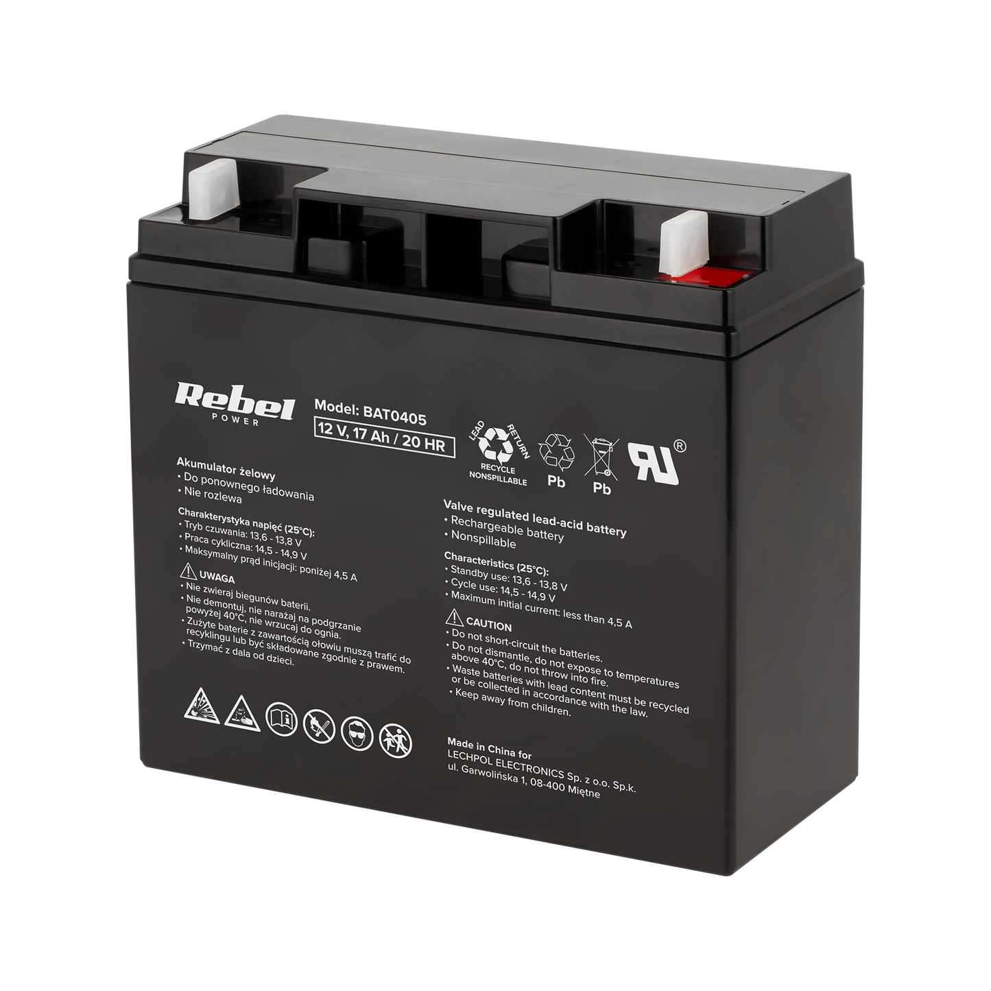 Rebel Gel batteries – Rebel 12V 17Ah Gel Battery