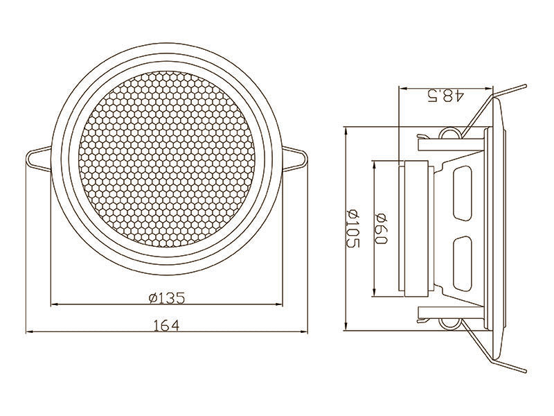 Blow 30-715# WS-135 Ceiling Speaker, 100 mm, 15 W/8 ohms, White – image 2