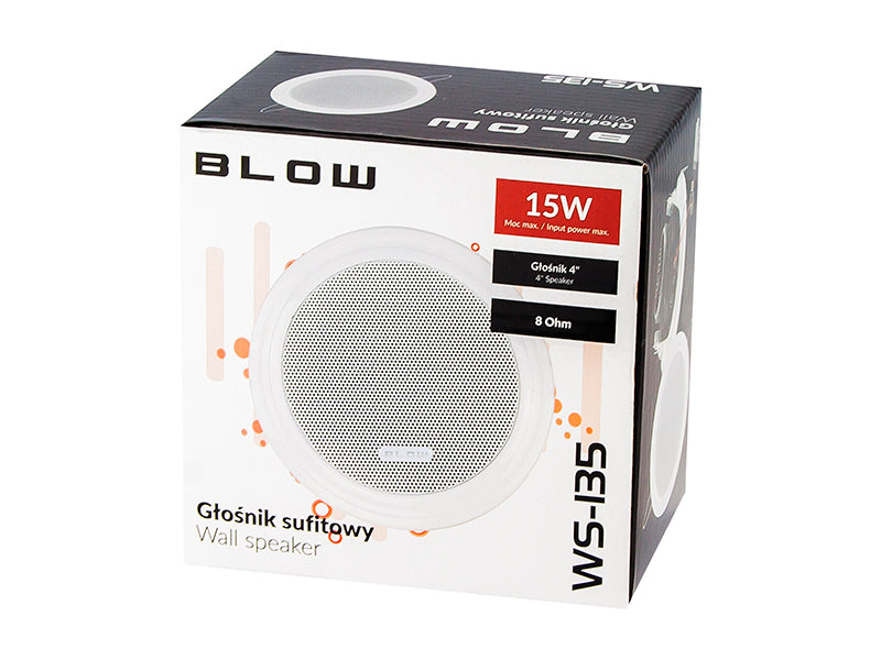 Blow 30-715# WS-135 Ceiling Speaker, 100 mm, 15 W/8 ohms, White – image 3