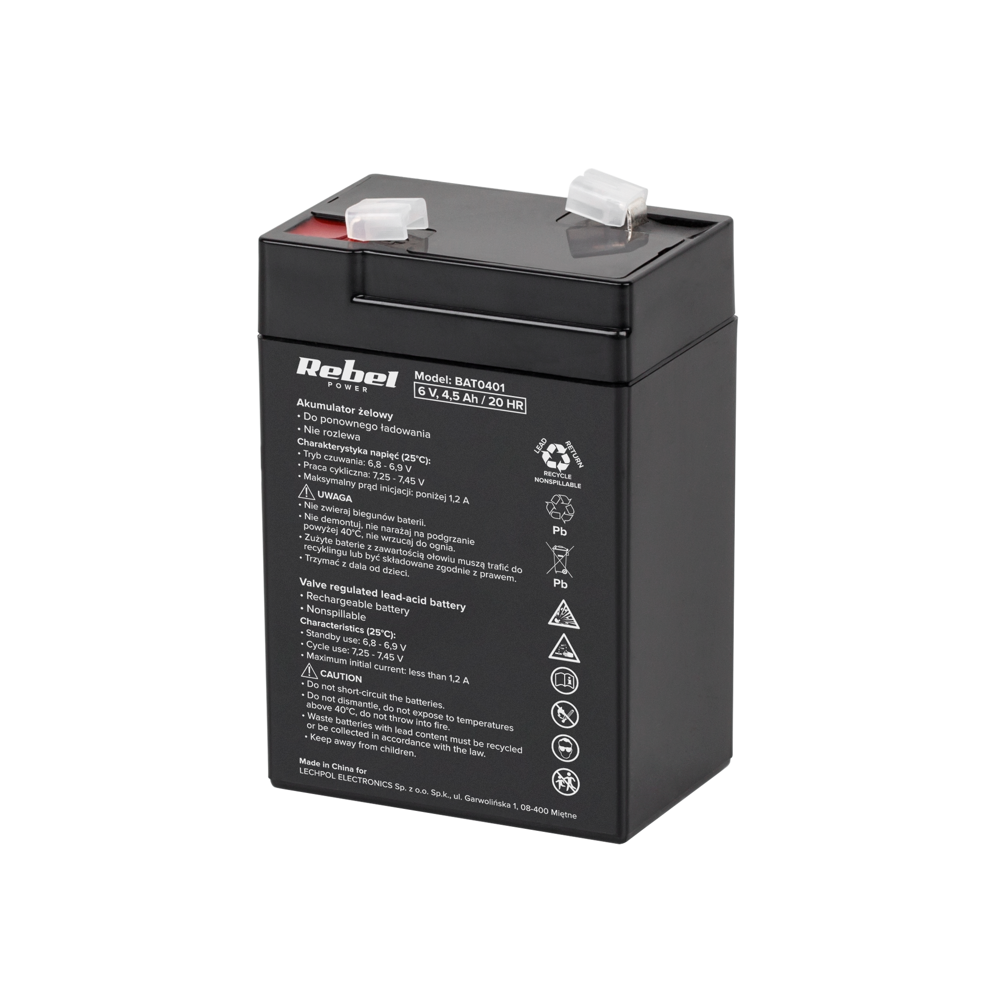 Rebel Gel batteries – Rebel 6V 4.5Ah Gel Battery
