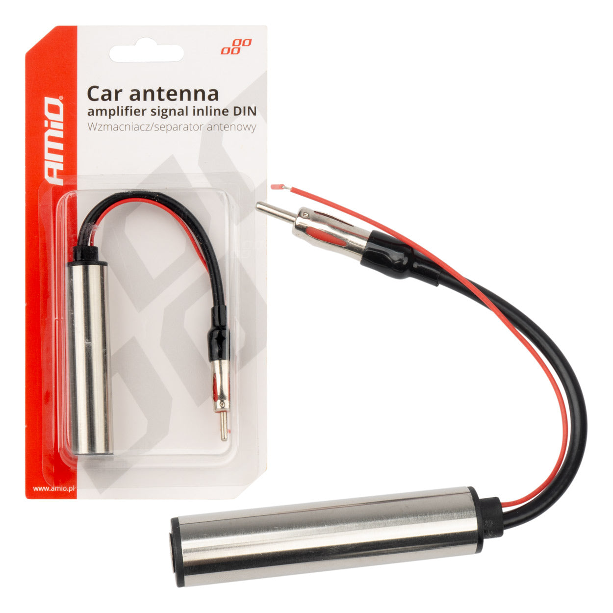AMiO Radio-controlled, electric – Simple DIN Antenna Splitter and Signal Amplifier AMIO-04132