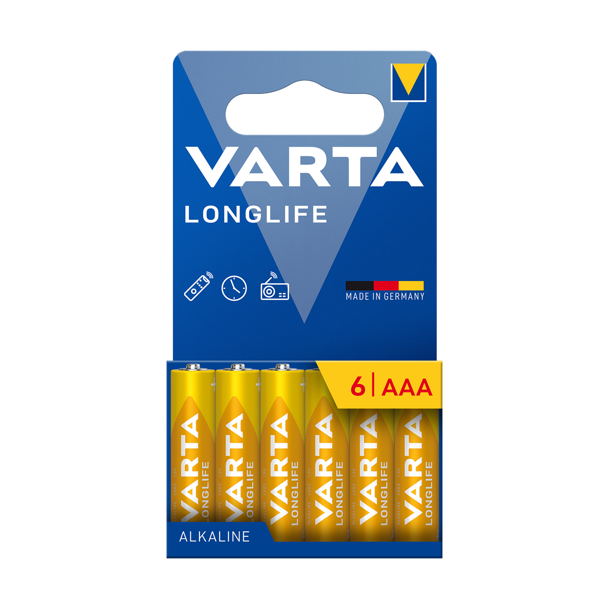 Varta Alkaline, coin-cell, and zinc-carbon – VARTA LR03 LONGLIFE Alkaline Batteries, 6-pack