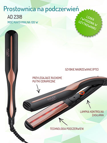 ADLER Hair Straighteners – AD 2318 Infrared Hair Straightener – image 7
