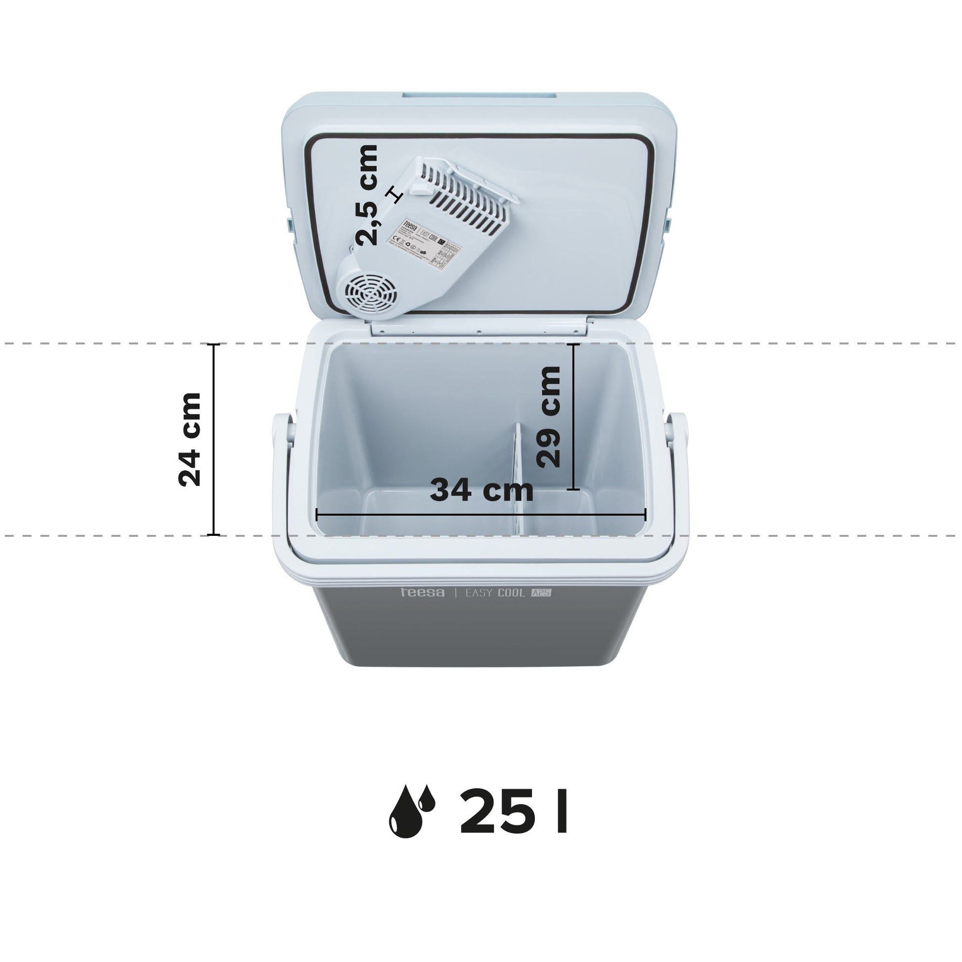 Teesa Travel refrigerators and – Teesa 25L Portable Cooler with Heating Function – image 9