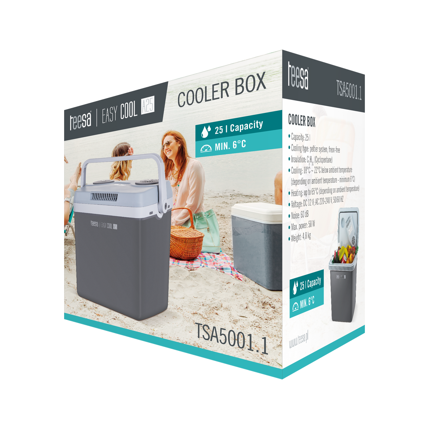 Teesa Travel refrigerators and – Teesa 25L Portable Cooler with Heating Function – image 7