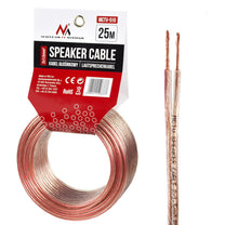 Maclean Maclean Transparent PVC Speaker Cable, 2*1.5 mm² / 48*0.20 CCA 3.5*7.0 mm, 25 m, MCTV-510