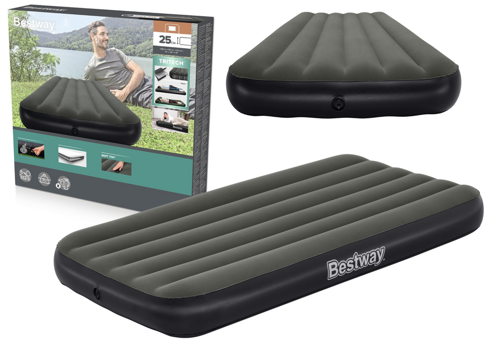 BESTWAY Mattresses, wheels, sleeves – Bestway 6713L Single Inflatable Mattress, 188x99x25 cm