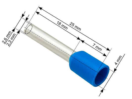 Blow Connectors – 43-078# Insulated connector, 2.5/18 sleeve, blue, 100 pcs.