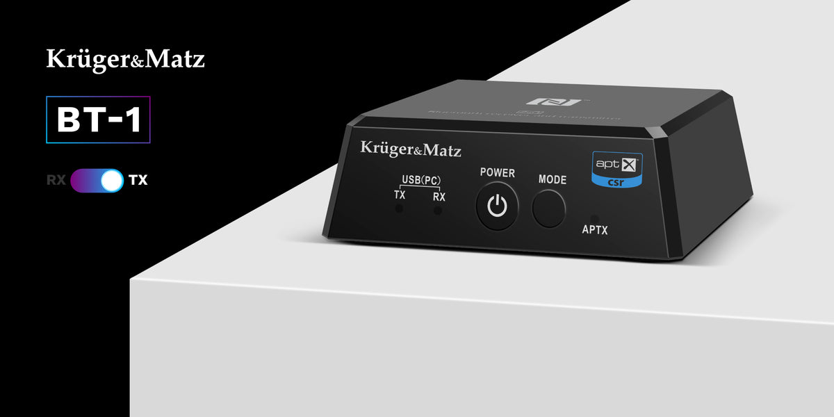 Kruger&Matz 2-in-1 Bluetooth Hi-Fi Audio Receiver and Transmitter (Apt-X, NFC) — Model BT-1 – image 5