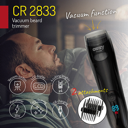 CAMRY Shavers – CR 2833 Vacuum Beard Trimmer – image 12