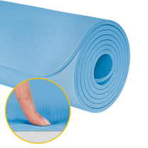 Rebel Exercise mat for yoga, Pilates, and fitness, 183x61 cm, 6 mm thick, TPE material, blue, REBEL ACTIVE – image 4