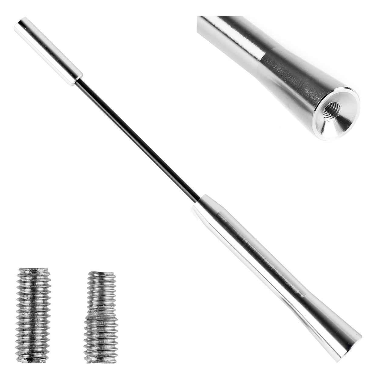 AMiO Car Antenna, 20 cm Antenna Mast, 5/6 mm Adapter, ANTM05, AMIO-01294
