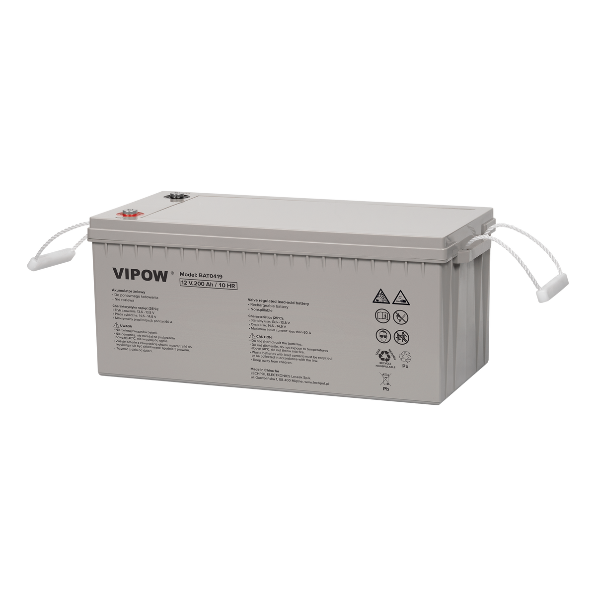 Vipow Gel batteries – Vipow 12V 200Ah Gel Battery