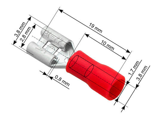 Blow Connectors – 43-039# Insulated Flat Female Connector 2.8/0.8, 100 pcs.