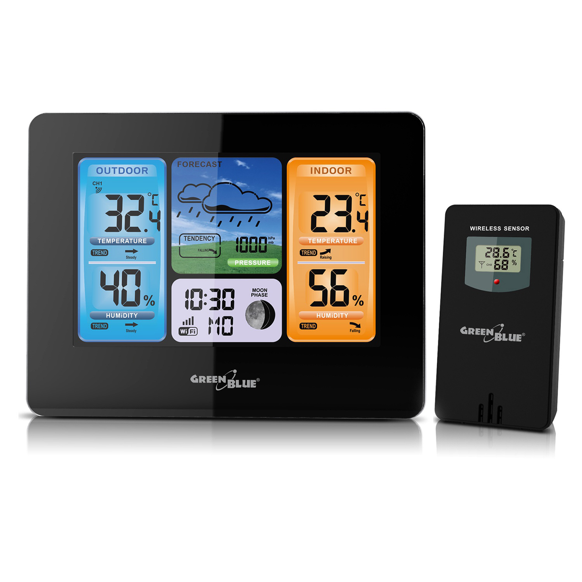Maclean Weather stations, thermometers, and hygrometers – GB522 Wireless WiFi-Controlled Weather Station