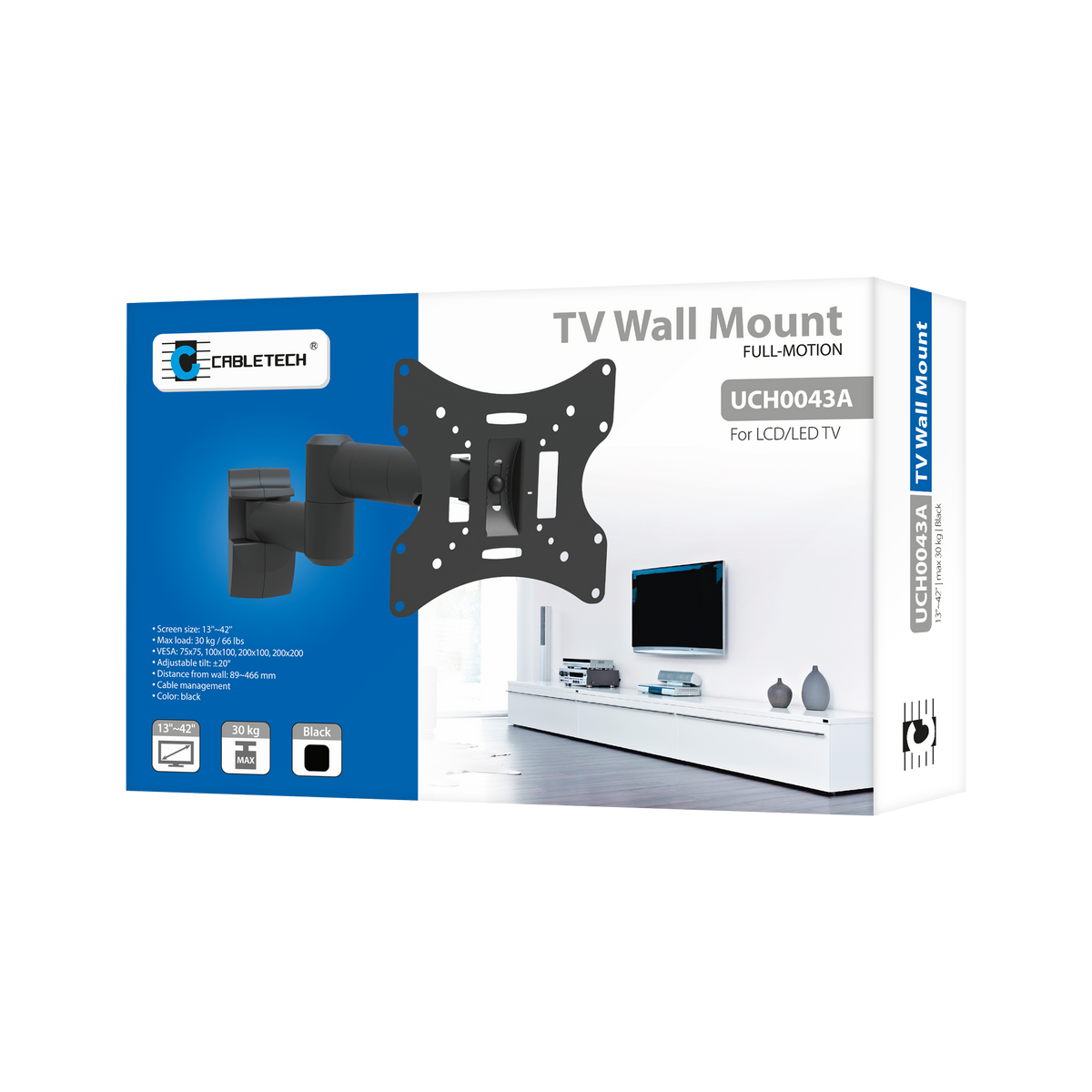 Cabletech TV and DVD Mounts – 13–42-inch Black Wall Mount LCD-UCH0043 – image 5