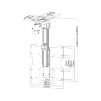 Cabletech TV – Universal Ceiling/Sloped Wall Mount for LED TVs (17-37") LCD-CM222 – image 7