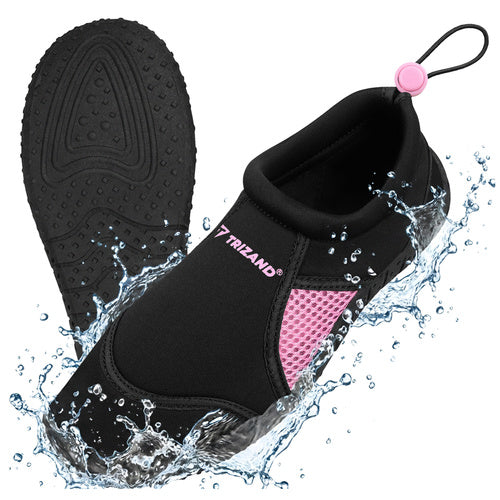 TRIZAND The – Black and Pink Water Shoes—Size 38, 5 mm, Trizand