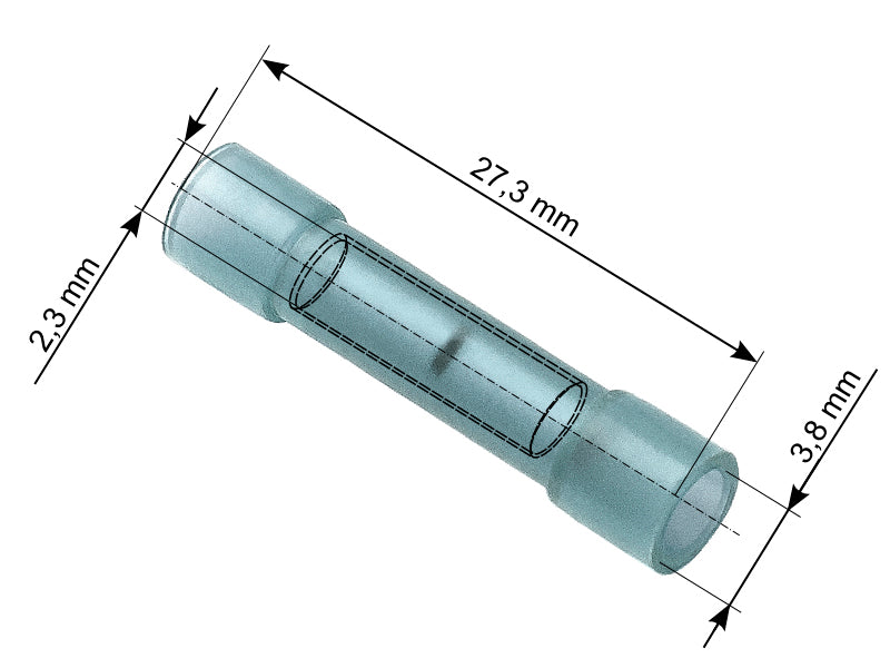 Blow Connectors – 43-092# Insulated connector, 27.3/3.8/2.3, blue, 100 pcs.