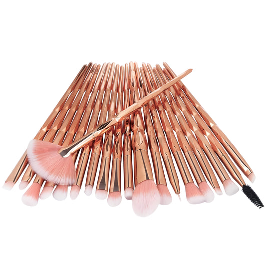 RTO Cosmetics, trunks, containers – Professional Makeup Brush Set, 20-Piece Synthetic Set