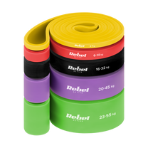 Rebel TPE Exercise Band Set - Power Band PTs-1, 4–55 kg, 5 TPE Bands, REBEL ACTIVE