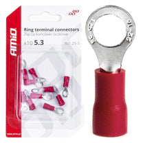 AMiO Connectors – 5.3mm Eye Connector Terminals, 10-Pack, amio-03077