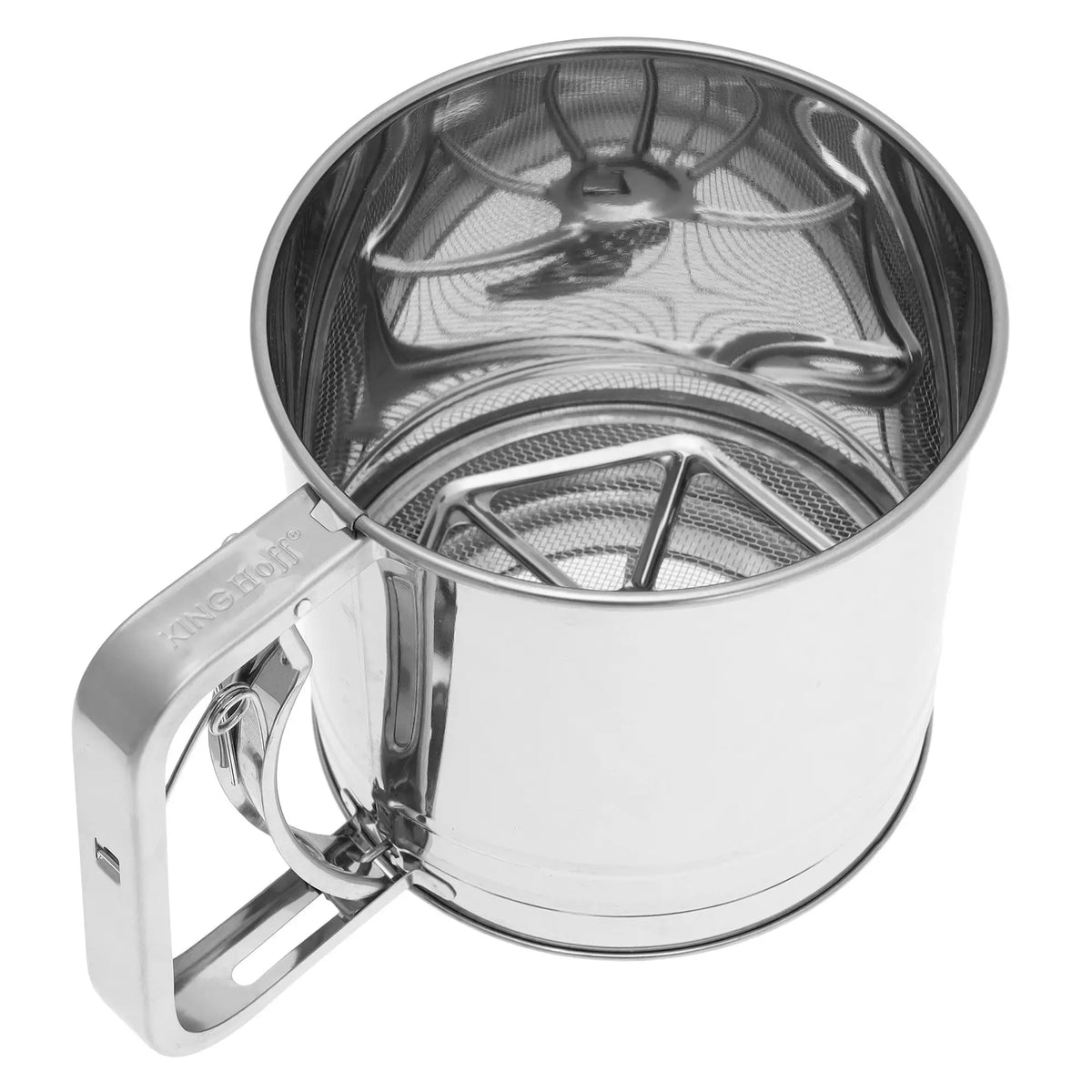 KINGHoff Kitchen Accessories – Flour sifter, steel, 10 diameter, 350g, Kinghoff – image 2