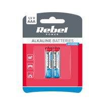 Rebel Alkaline, coin-cell – REBEL EXTREME LR03 Alkaline Batteries, 2 per pack