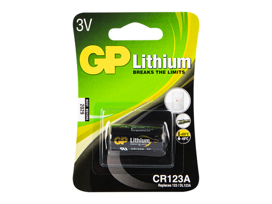 Blow 82-531# 3V CR123A GP lithium battery, blister pack, 16.8 x 34.5 mm